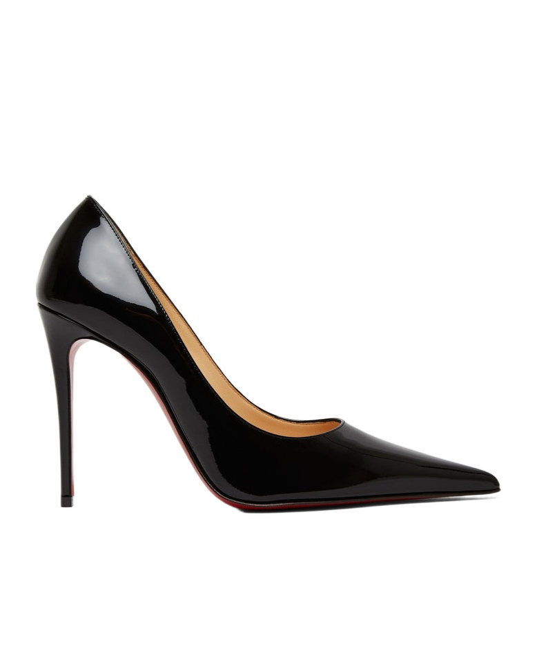 Christian Louboutin Kate 100 Patent Leather Pumps In Black