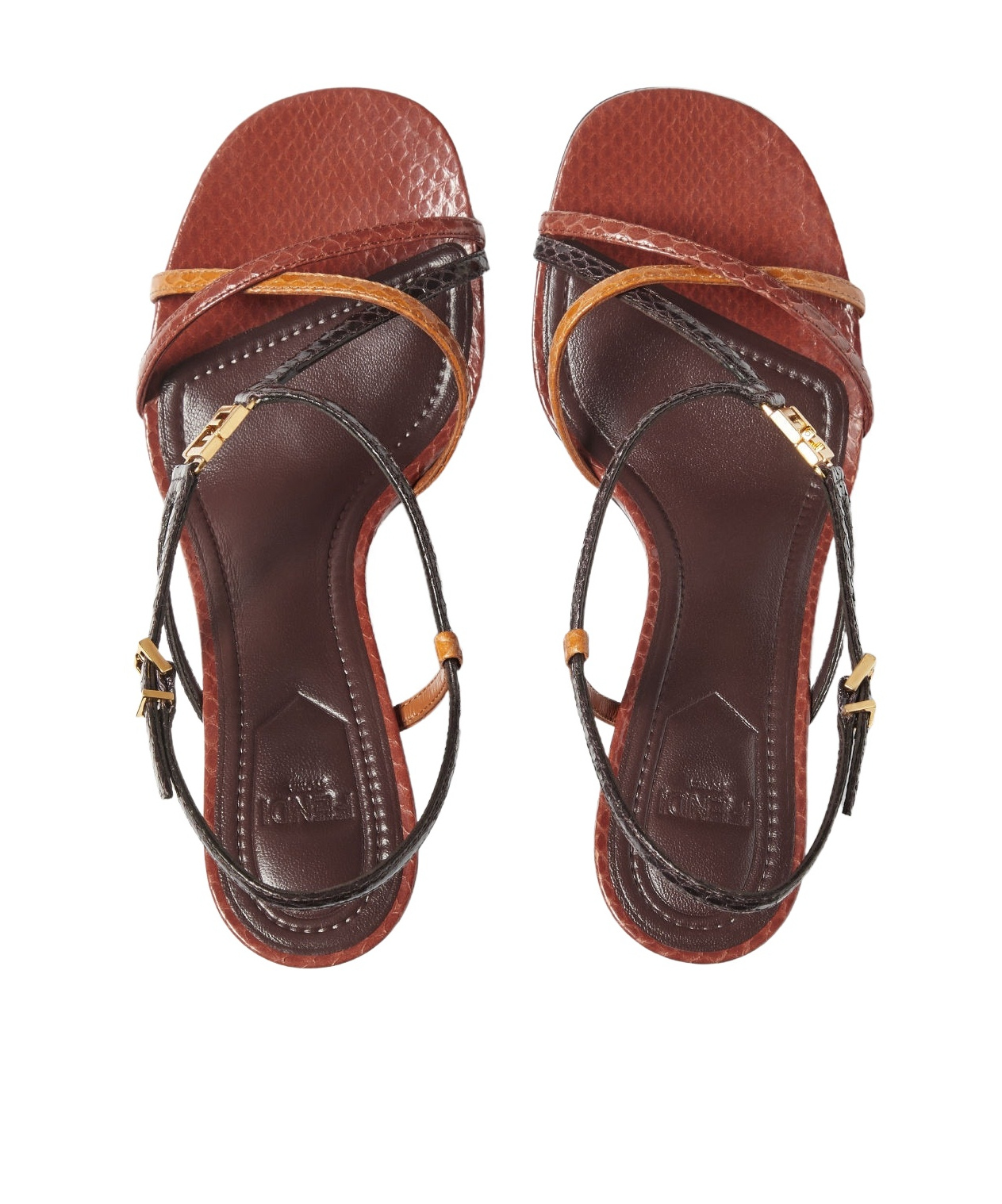 Fendi Multicolour Metallic Ayers High-heeled Sandals