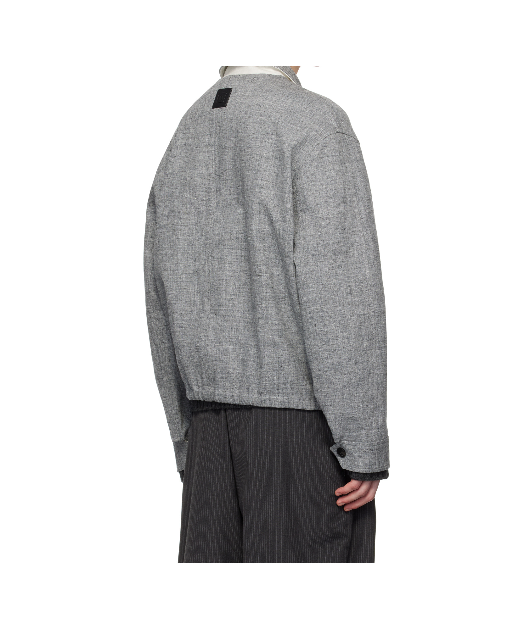 Lanvin Long-sleeved Casual Jacket In Gray