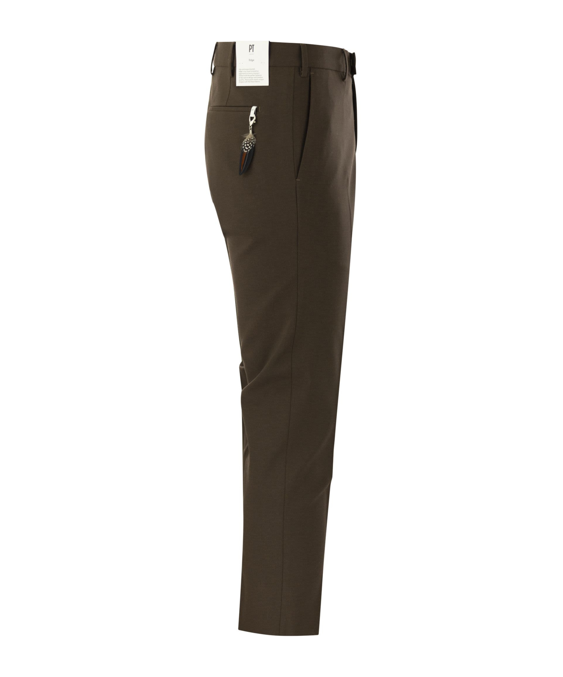 Pt Torino B-stretch Wool Pants With Front Button Closure In Black