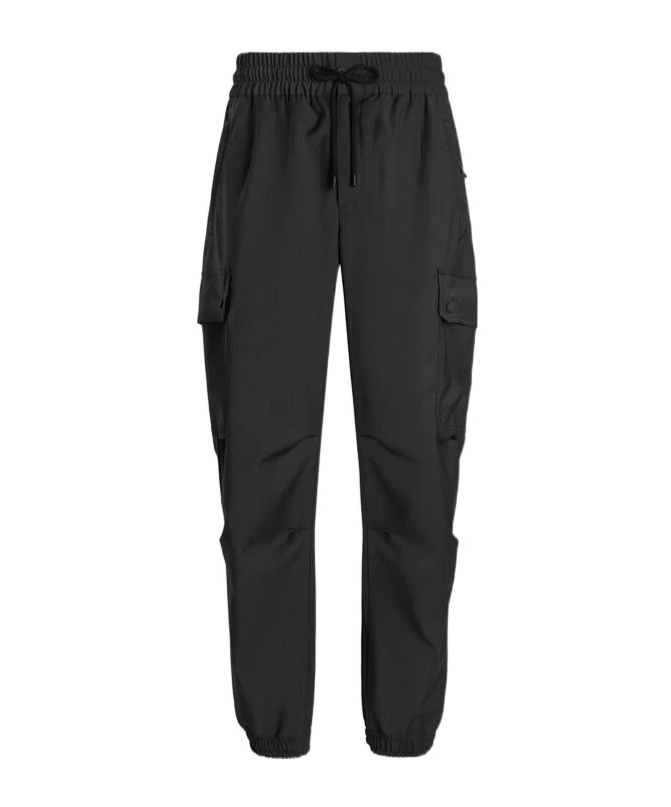 Dolce & Gabbana Wool Canvas Cargo Trousers In Black