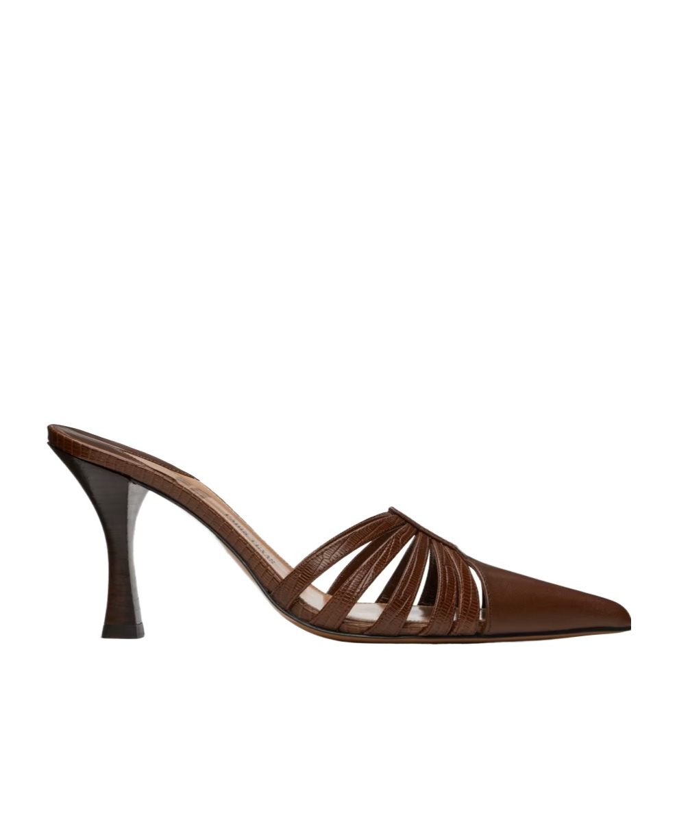 Paris Texas Brown Nadia Mules In Brown