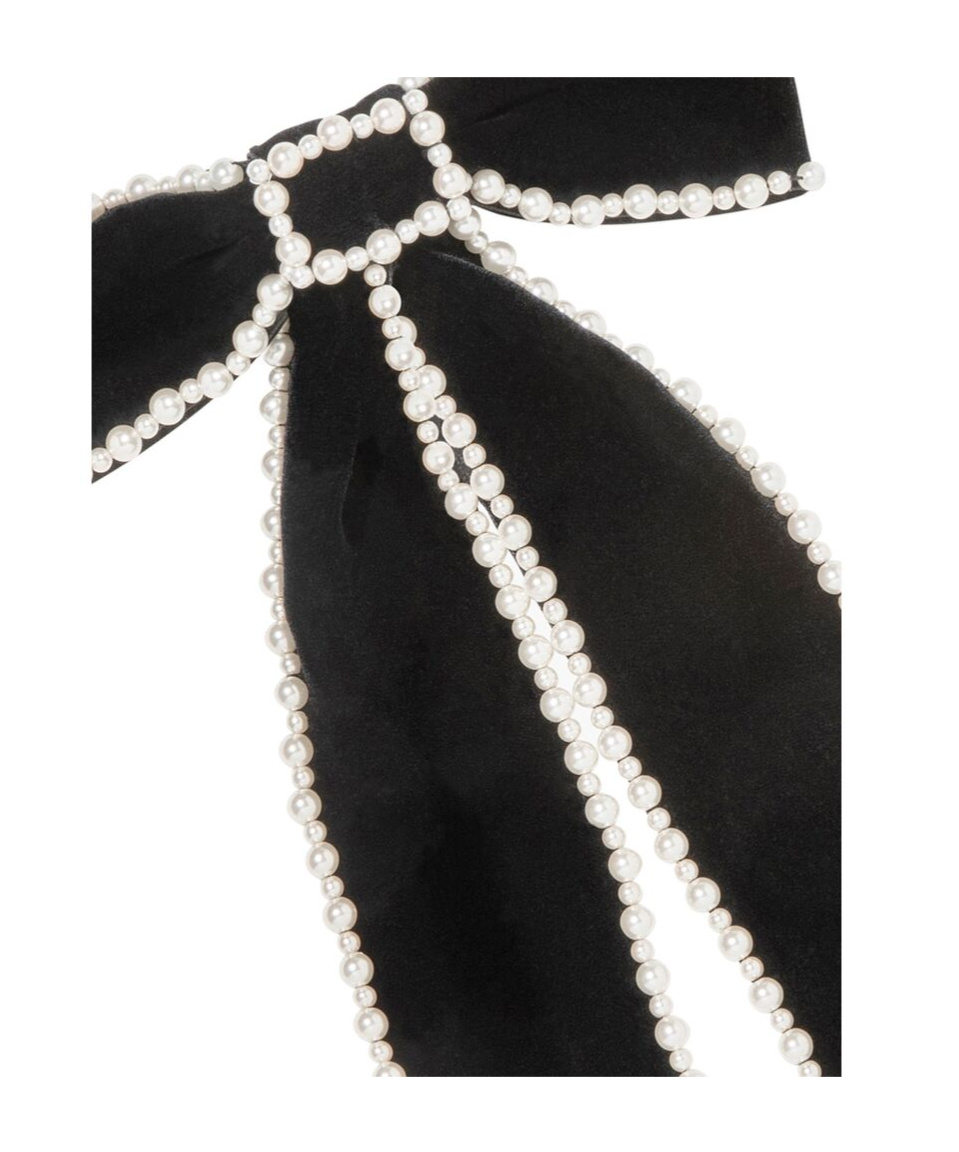 Jennifer Behr Lennox Bow Barrette In Black