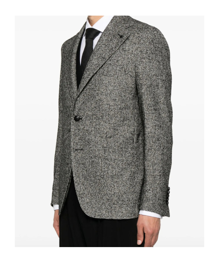 Tagliatore Long-sleeved Suit Jacket In Gray
