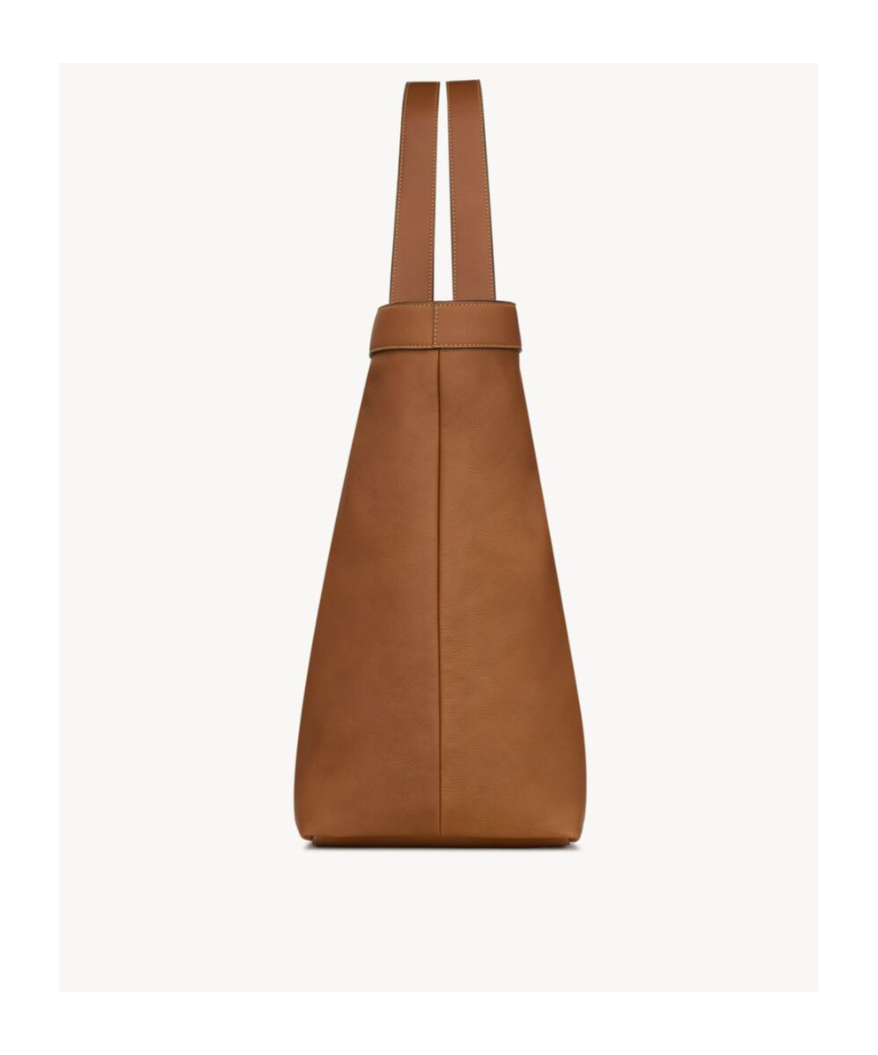 Saint Laurent Y Tote In Leather In Brown