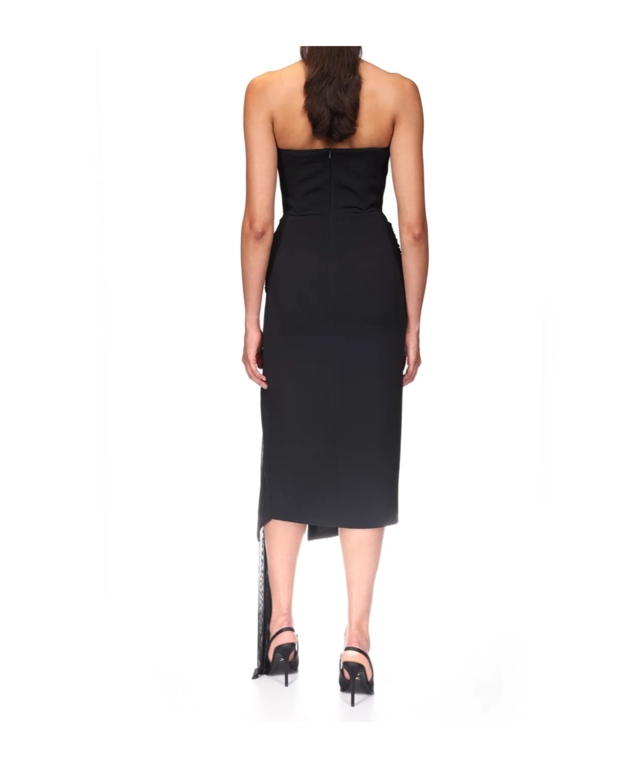 David Koma Sleeveless Midi Dress With Crystal Hummingbird
