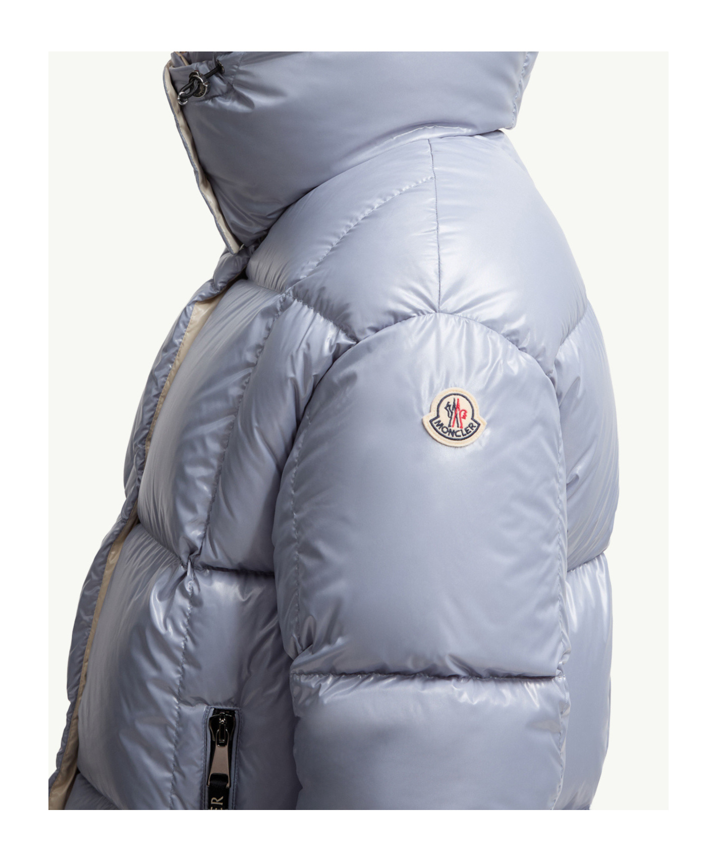 Moncler Long Sleeve Down Jacket In Blue