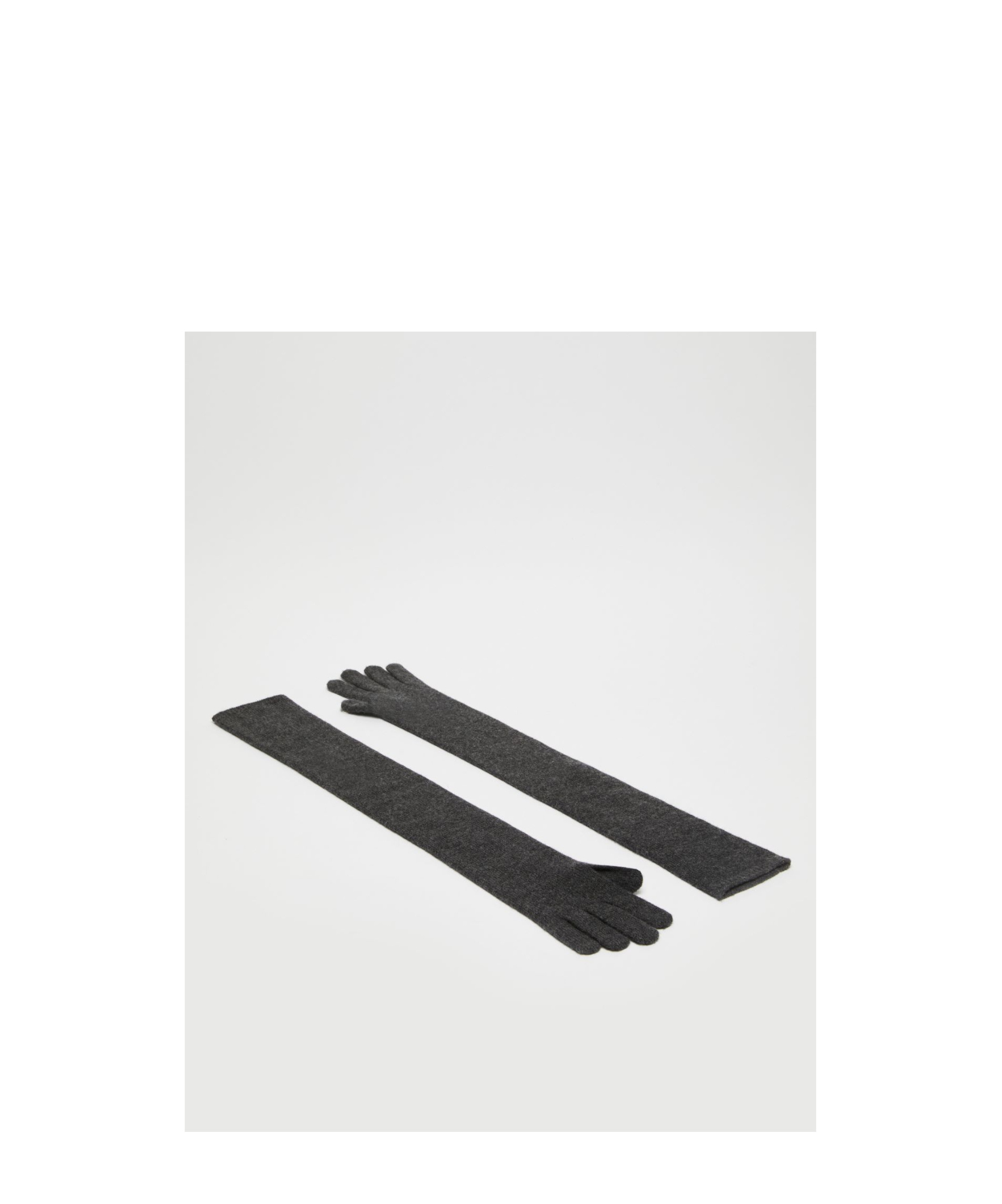 Max Mara Timor Long Gloves Five Finger Design In Black