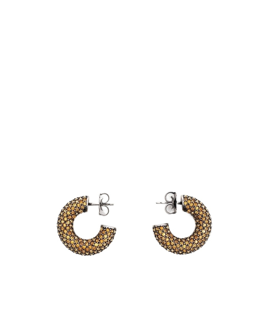 Amina Muaddi Cameron Ring Earrings In Yellow