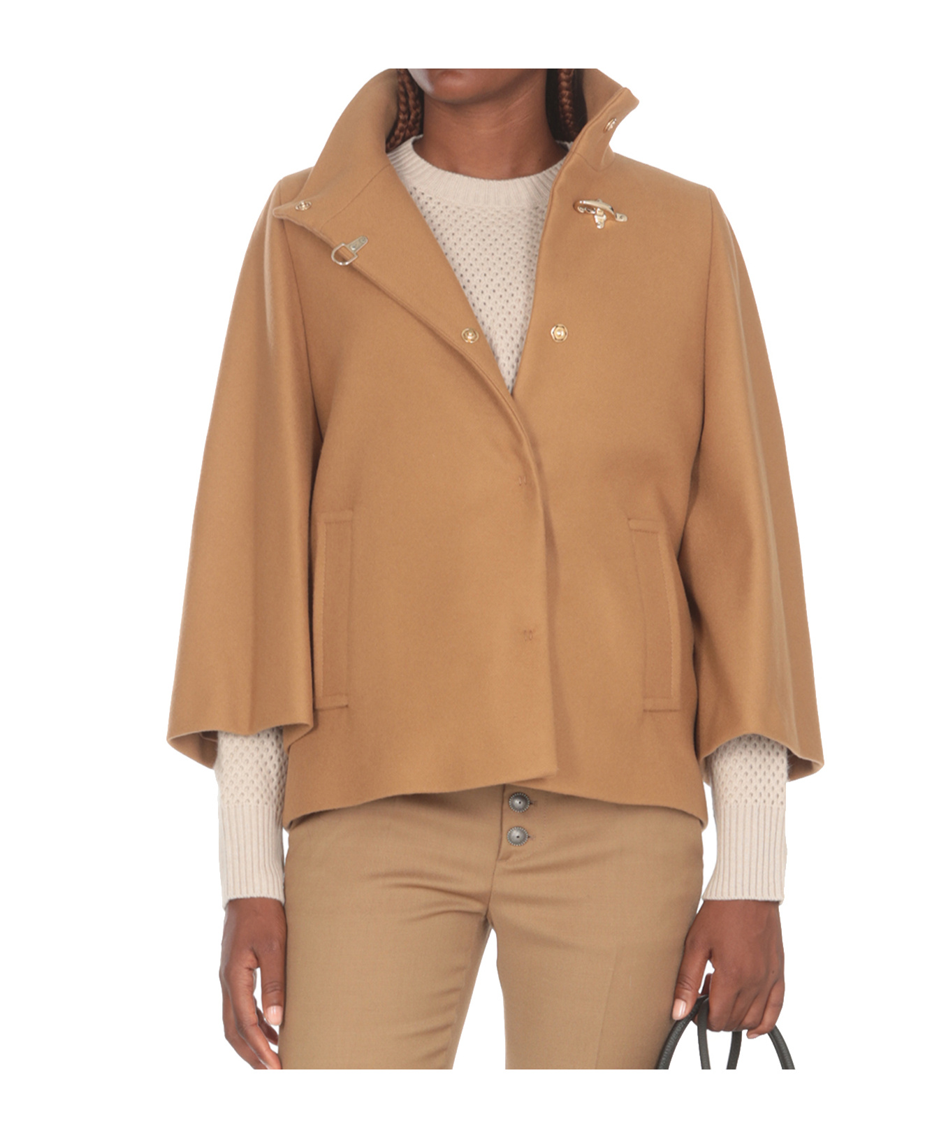 Fay Wool Coat In Nude