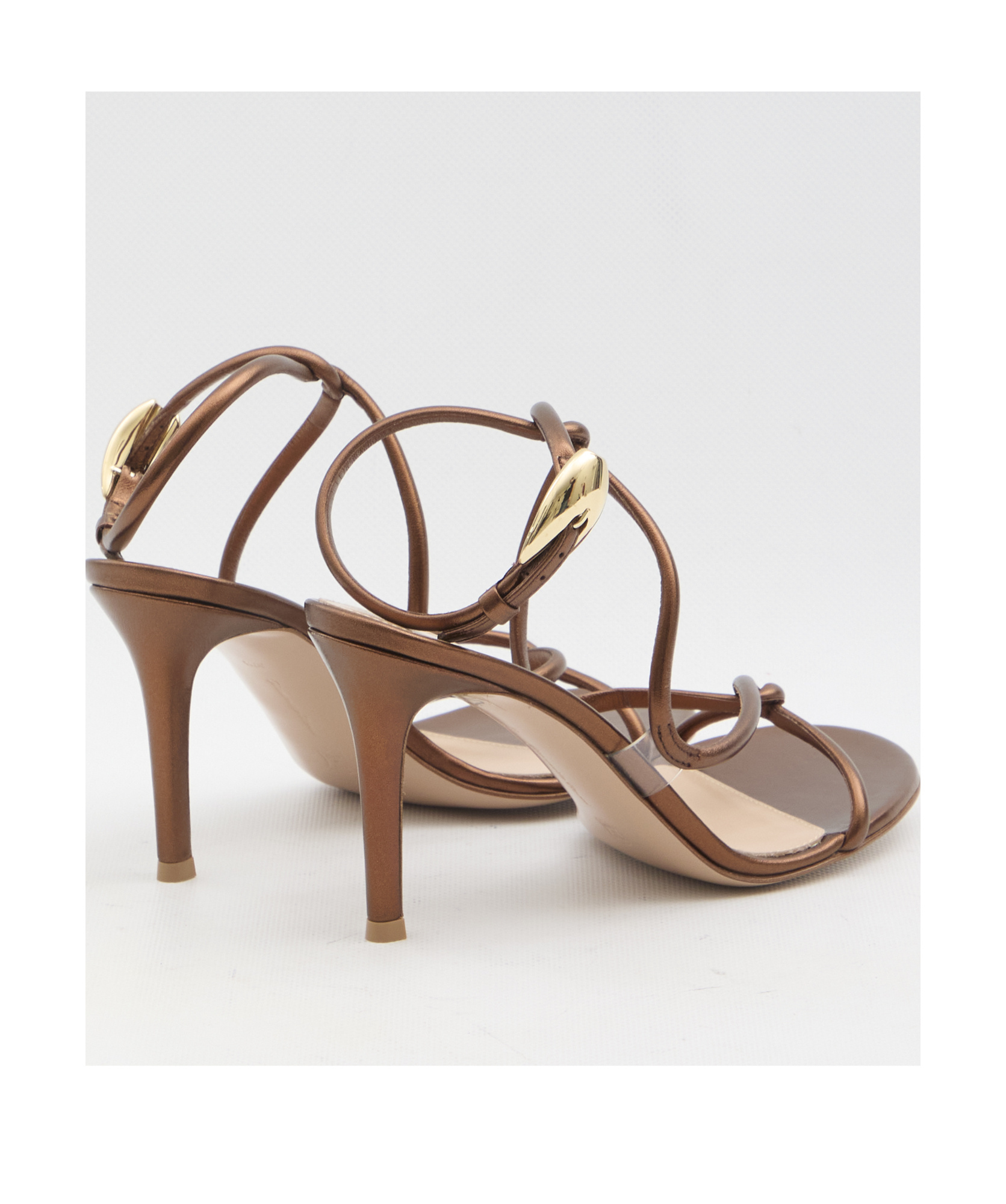 Gianvito Rossi Black Mamba 85 Sandals In Chocolate-colored