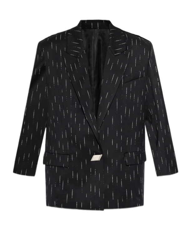 Shop Attico Single-button Wool-blend Blazer In Black