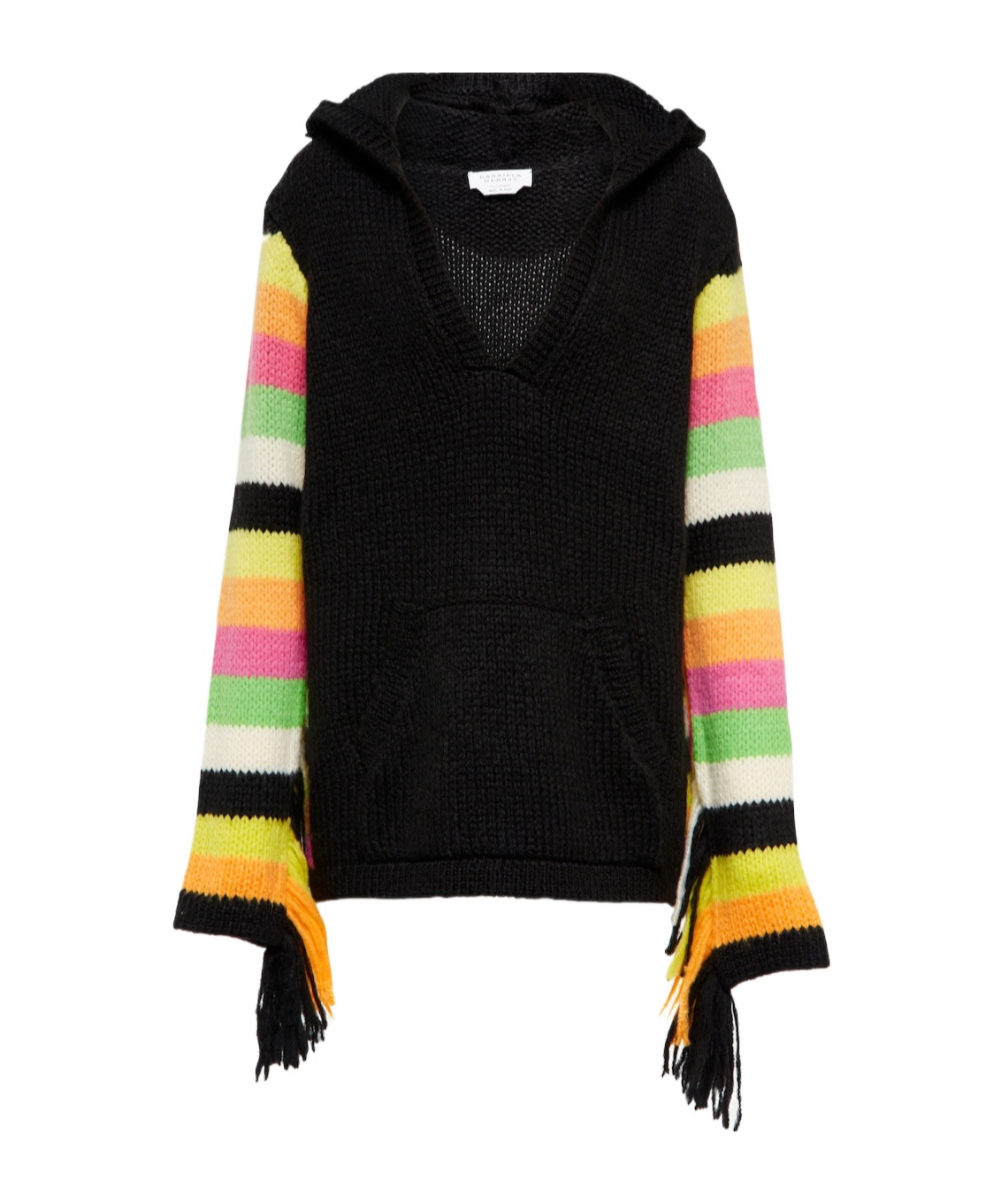 Gabriela Hearst Striped Knit Hoodie In Black