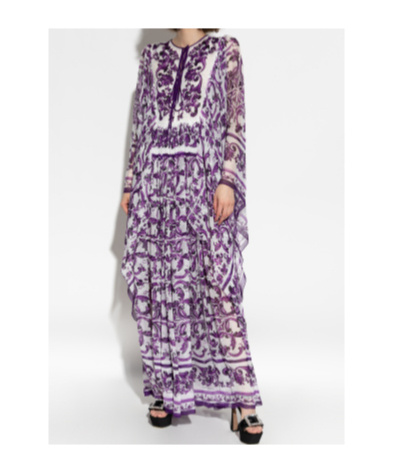 Dolce & Gabbana Majolica-print Dress In Multi