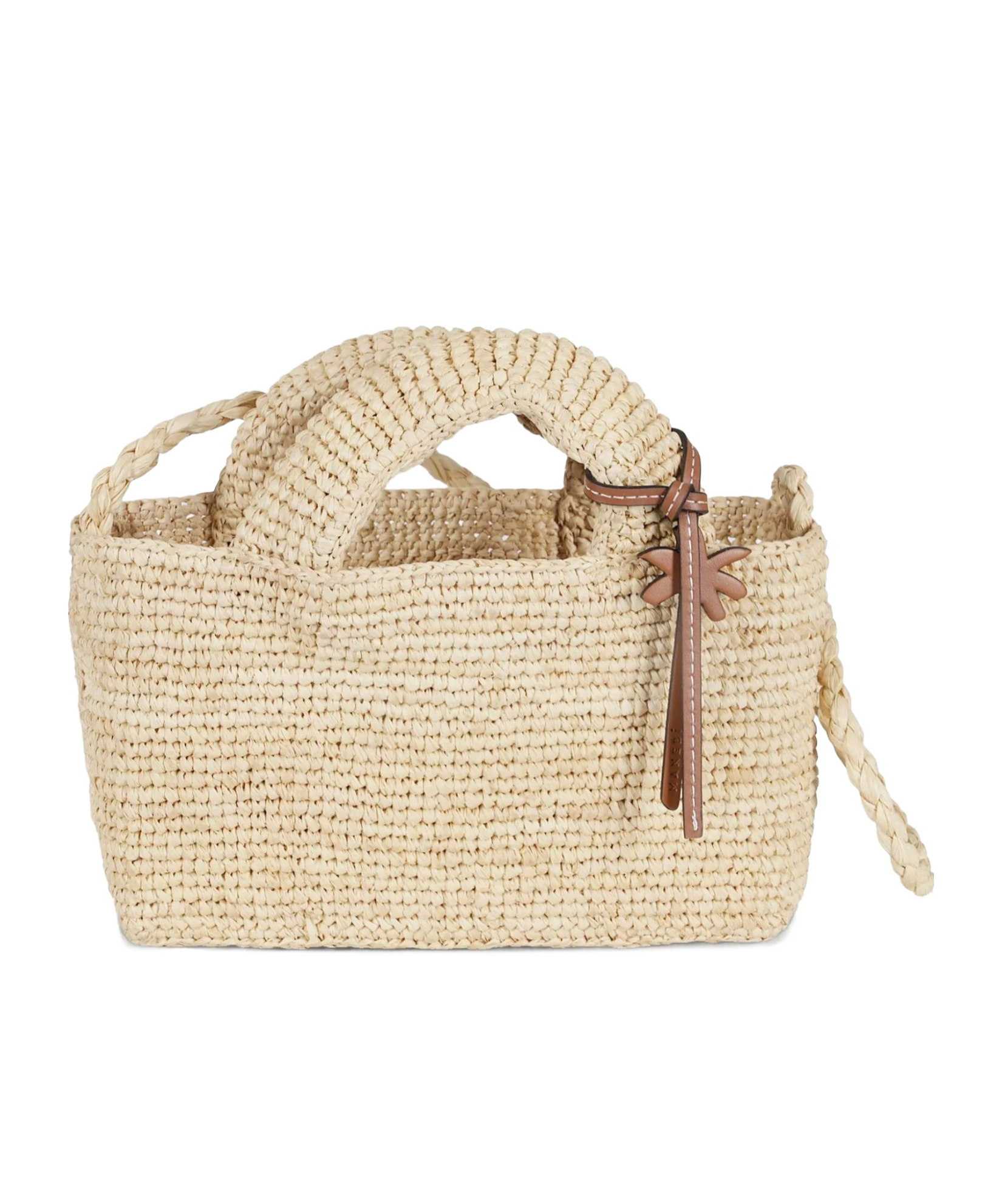 Manebi Woven Handbag In Brown