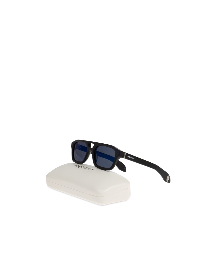 Alexander Mcqueen Eyewear Square Frame Sunglasses In Blue