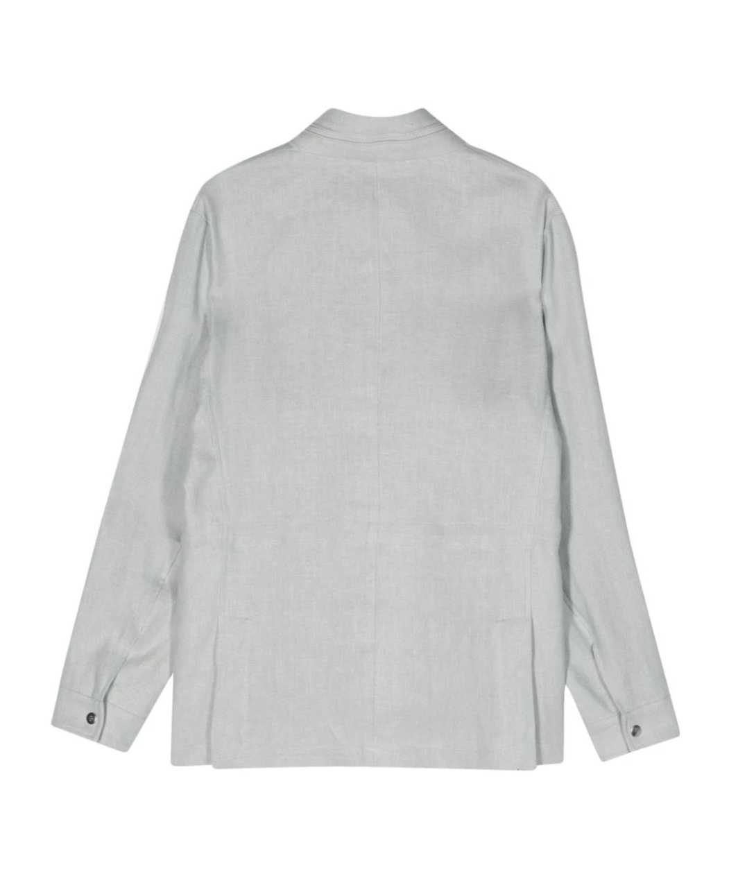 Eleventy Four-pockets Linen Jacket In Gray