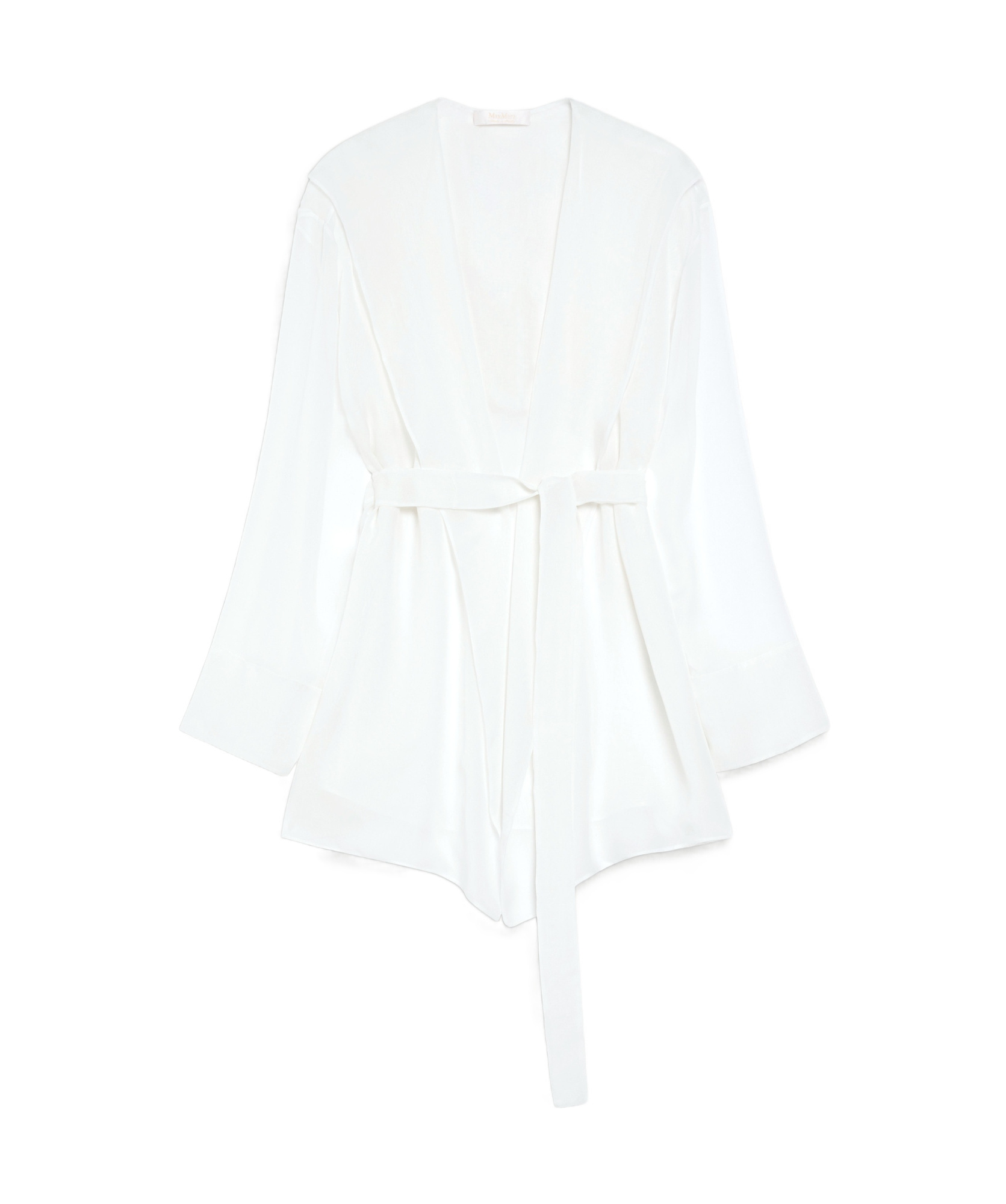 Max Mara Long-sleeved Robe Jacket In White