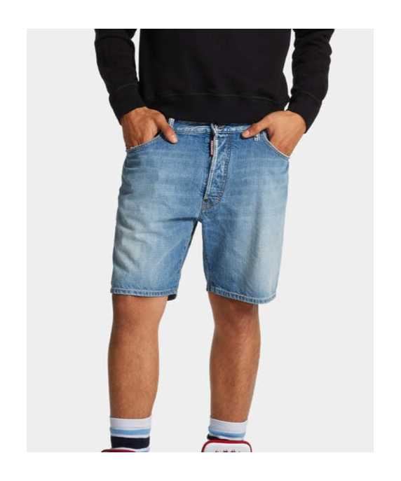 Dsquared2 Five-pocket Denim Shorts In Blue