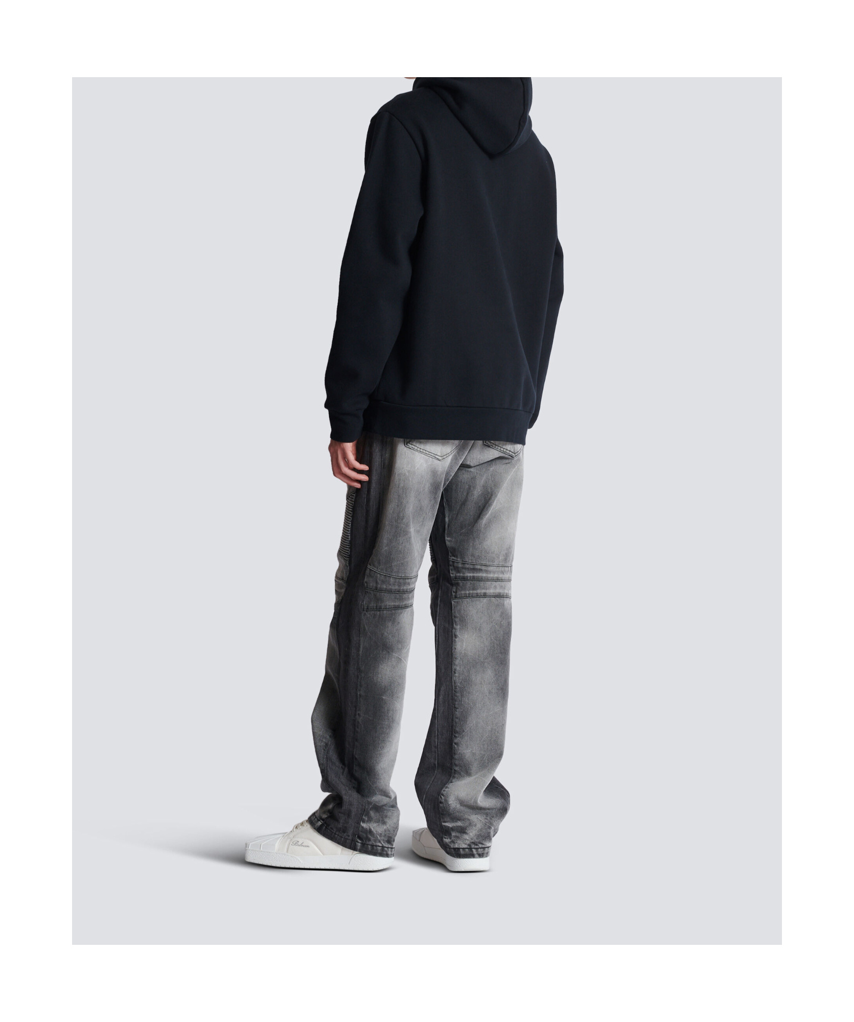 Balmain Men's Lips Print Hoodie In Black