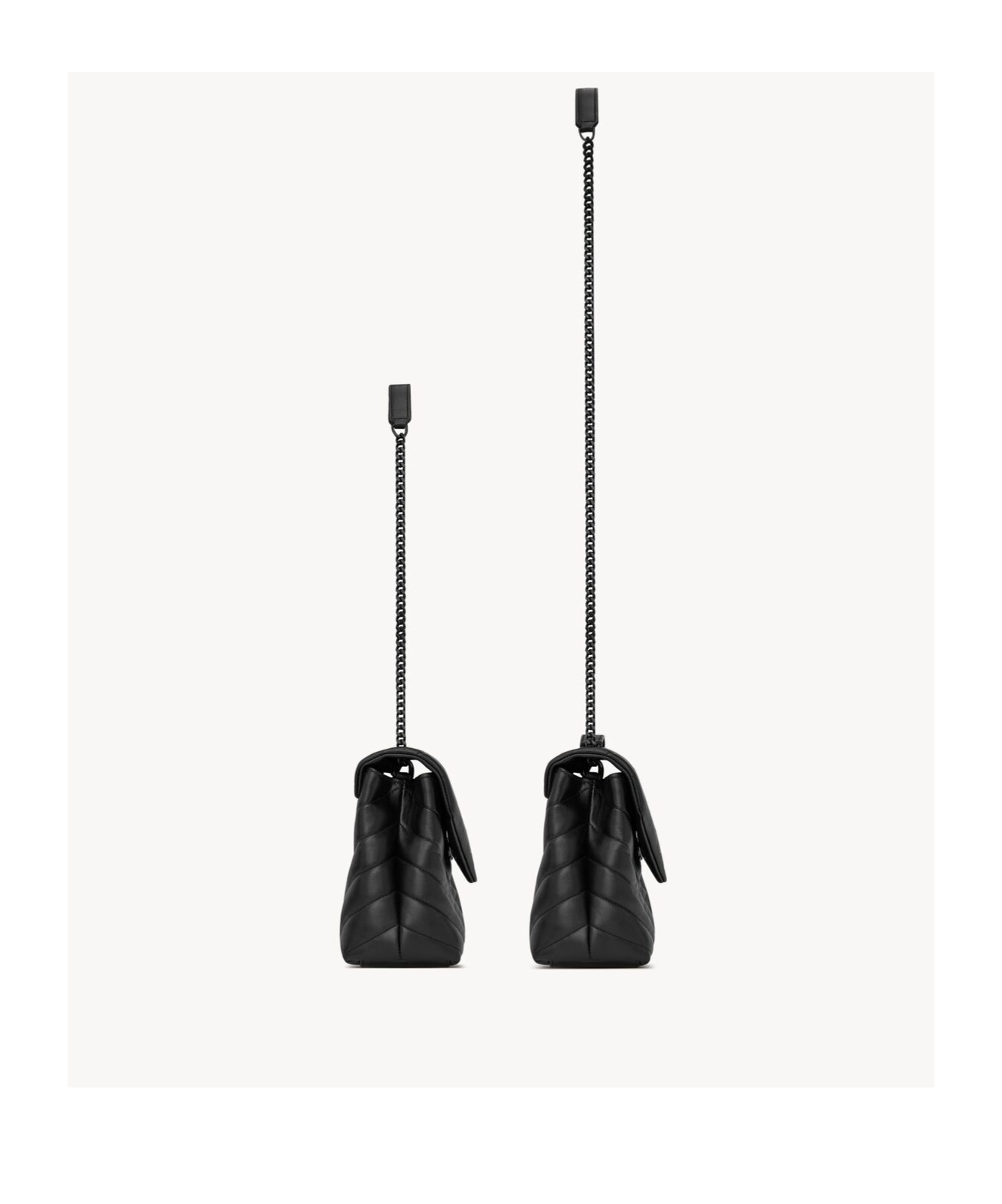 Saint Laurent Small Loulou Quilted Shoulder Bag In Black