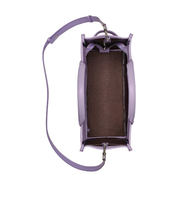 Marc Jacobs Grained Leather Texture Tote Bag In Purple