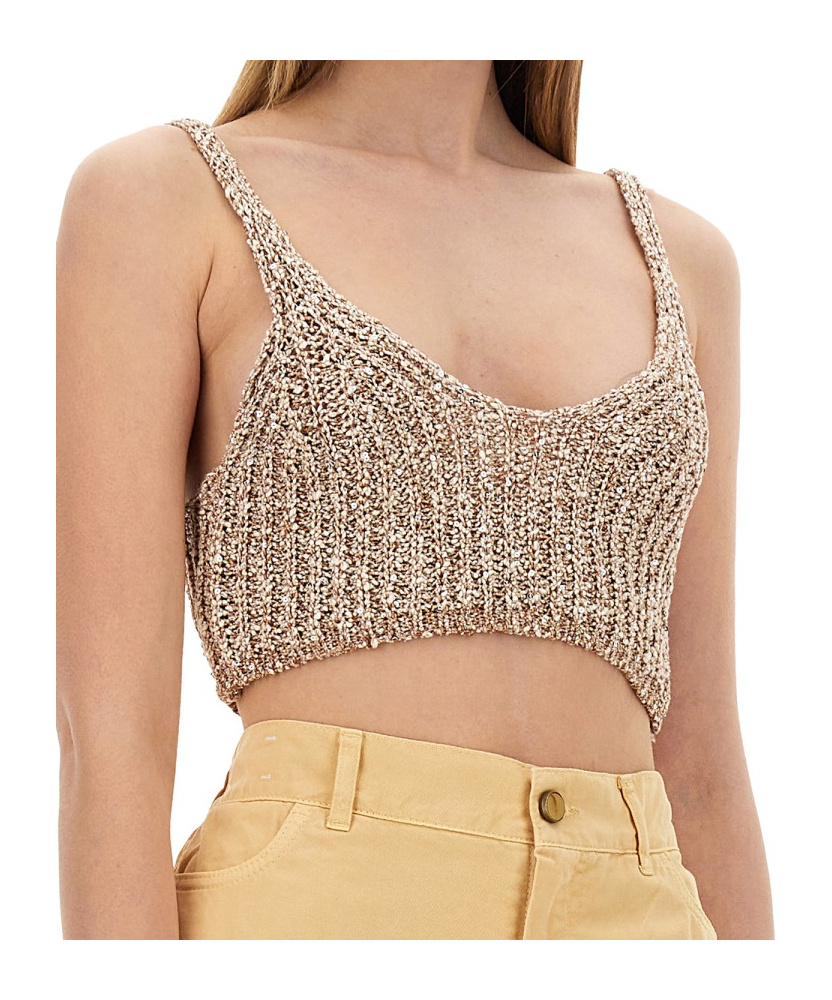 ALYSI SEQUINED KNIT TOP