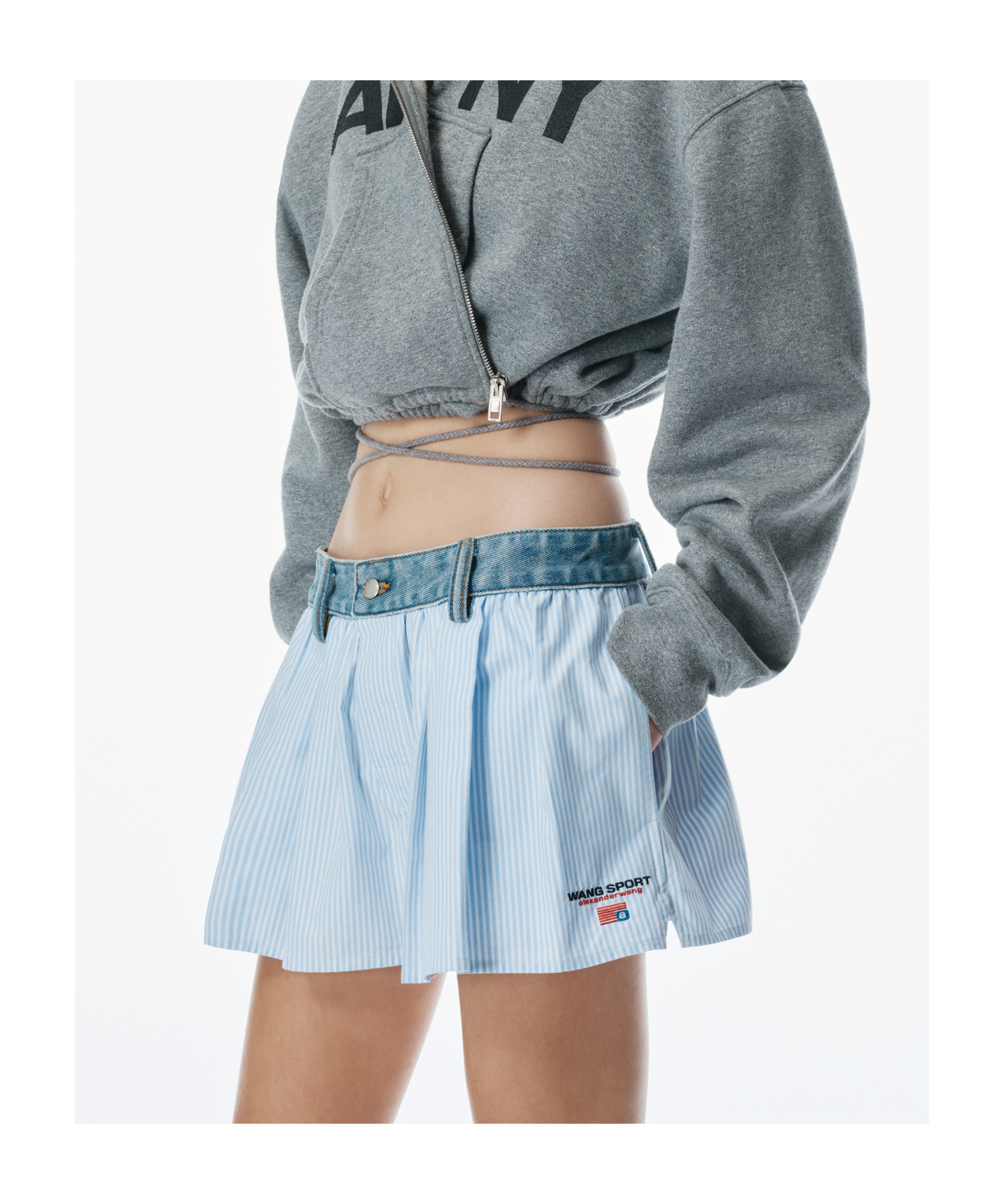 Alexander Wang T T By Alexander Wang Boxer Shorts In Blue