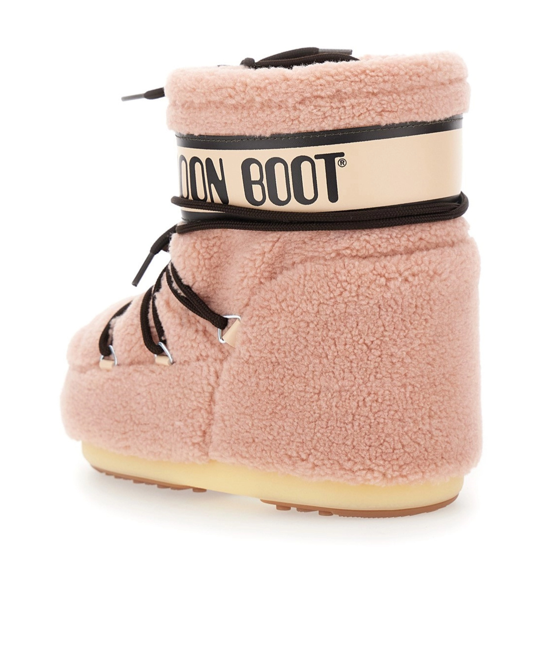 Moon Boot Shearling Snow Boots In Pink