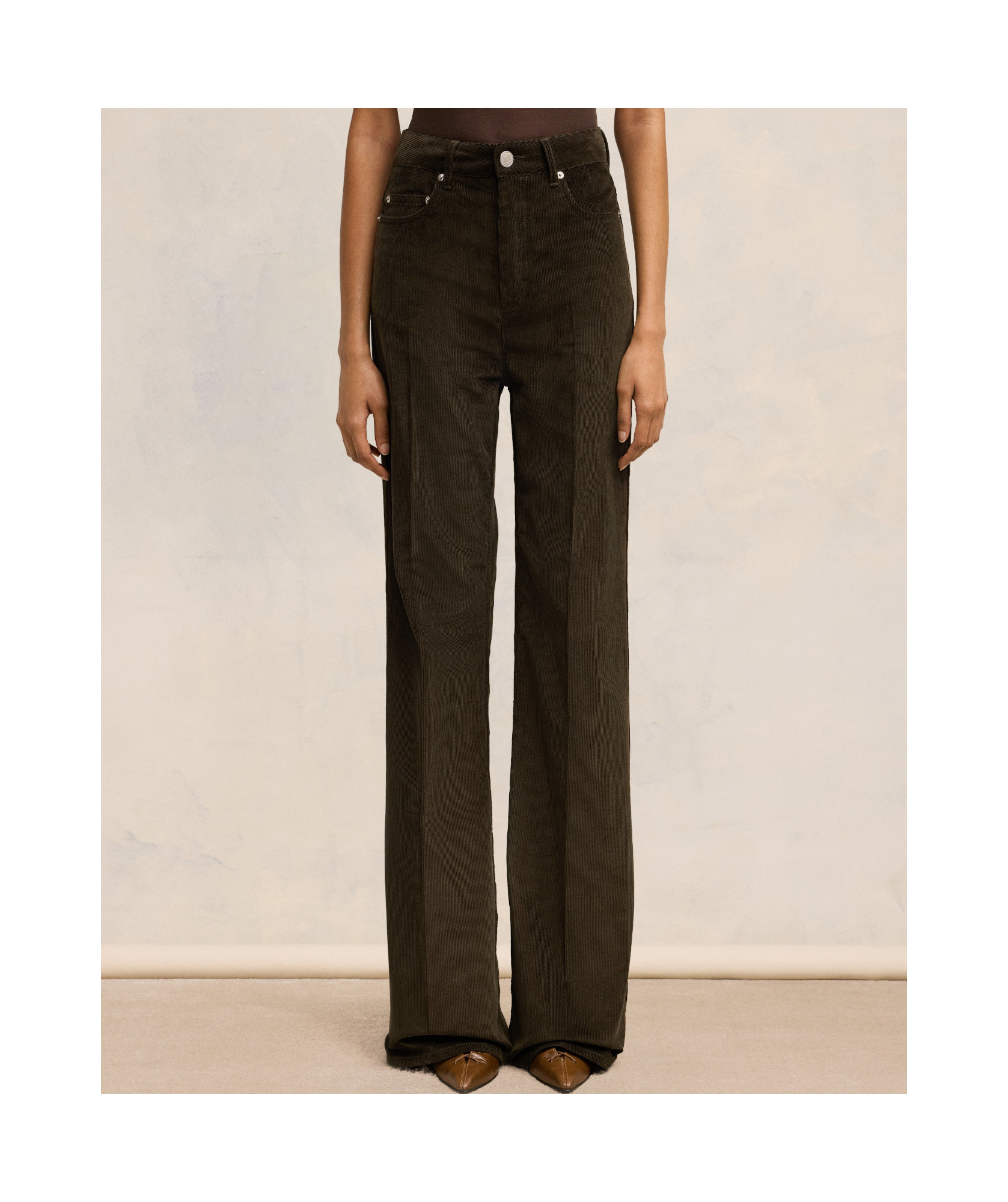 Ami Alexandre Mattiussi Belt-loop Casual Pants In Black