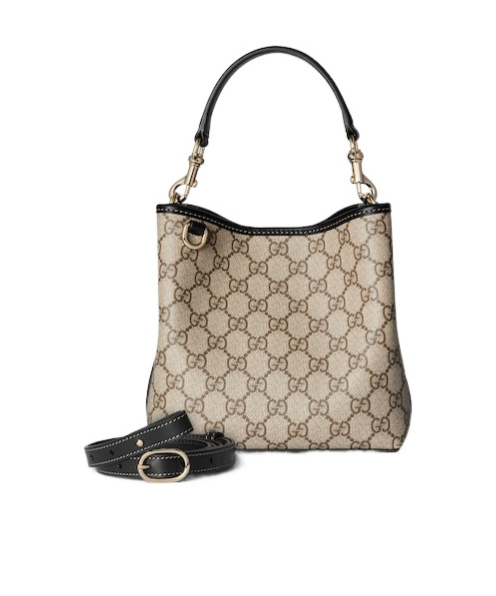 GUCCI GG EMBLEM SMALL BUCKET BAG
