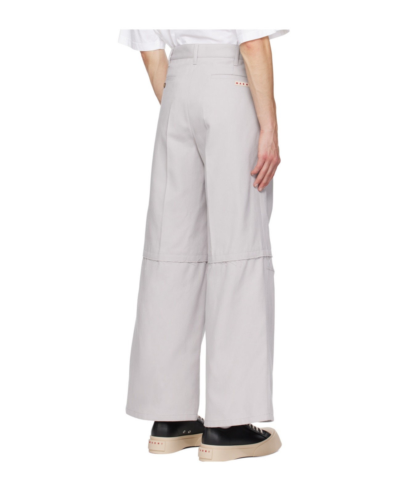 Marni Belt-loop Casual Pants In White
