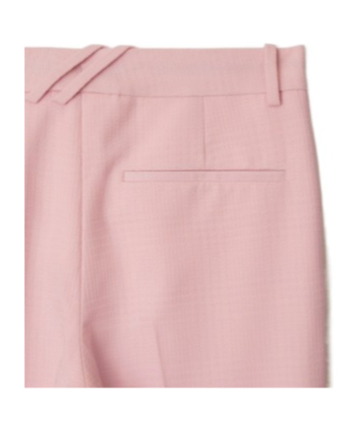 Burberry Pressed-crease Wool Tailored Trousers In Pink