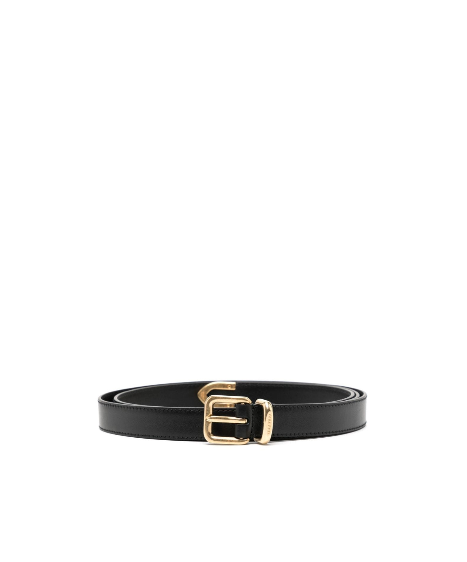 Miu Miu Logo Belt In Black