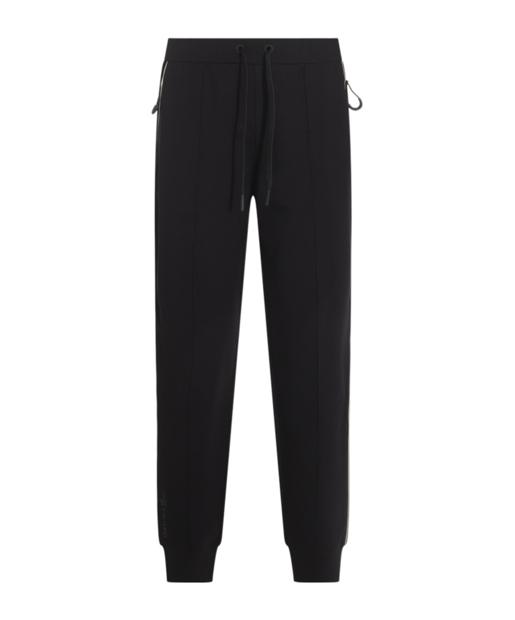 Moncler Jersey-texture Track Pants In Black