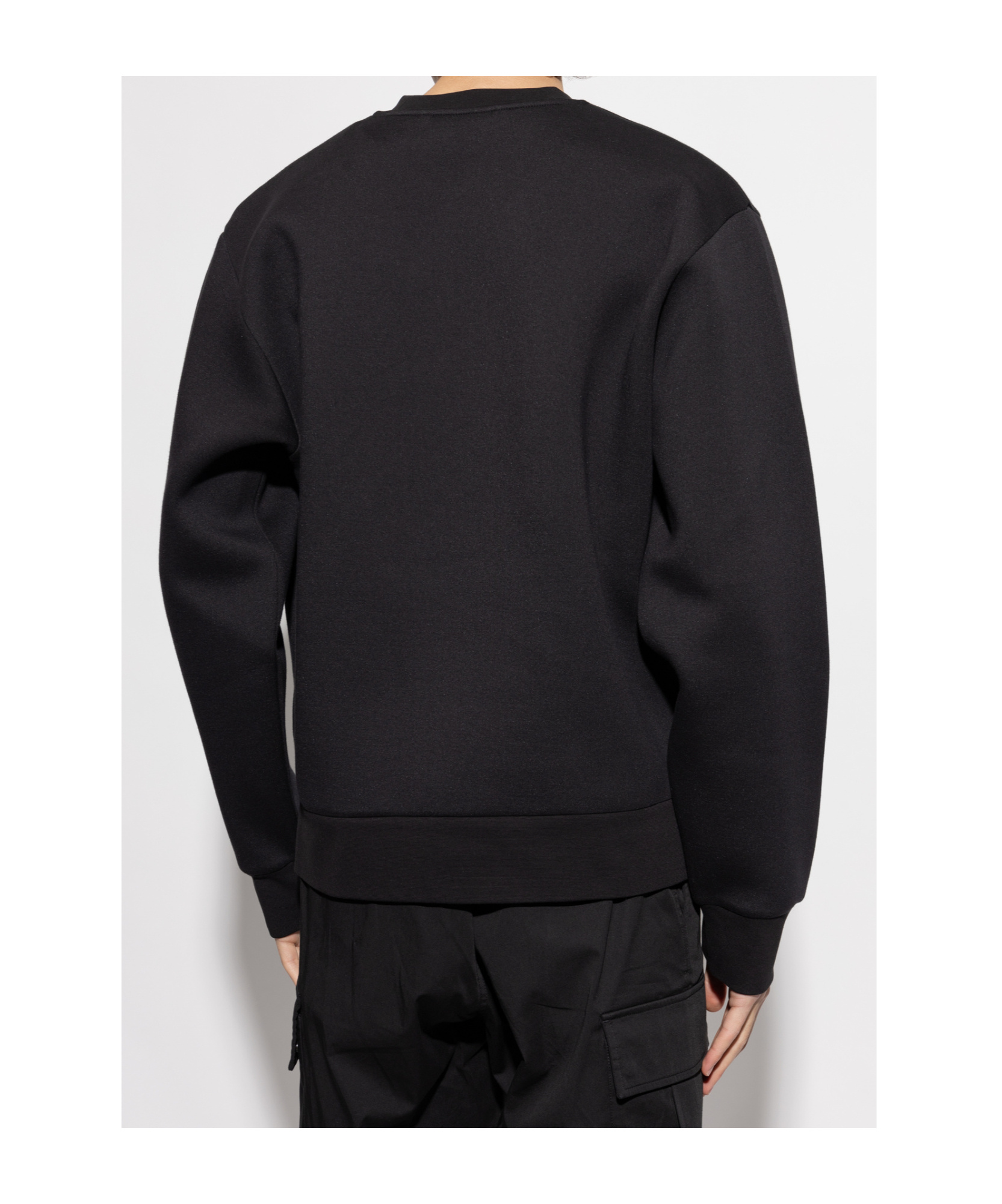 Shop Moncler Year Of The Snake Patch Neoprene Sweatshirt In Black