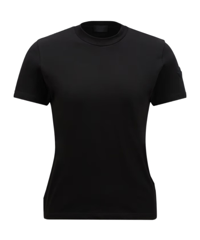 Moncler Pleated T-shirt In Black