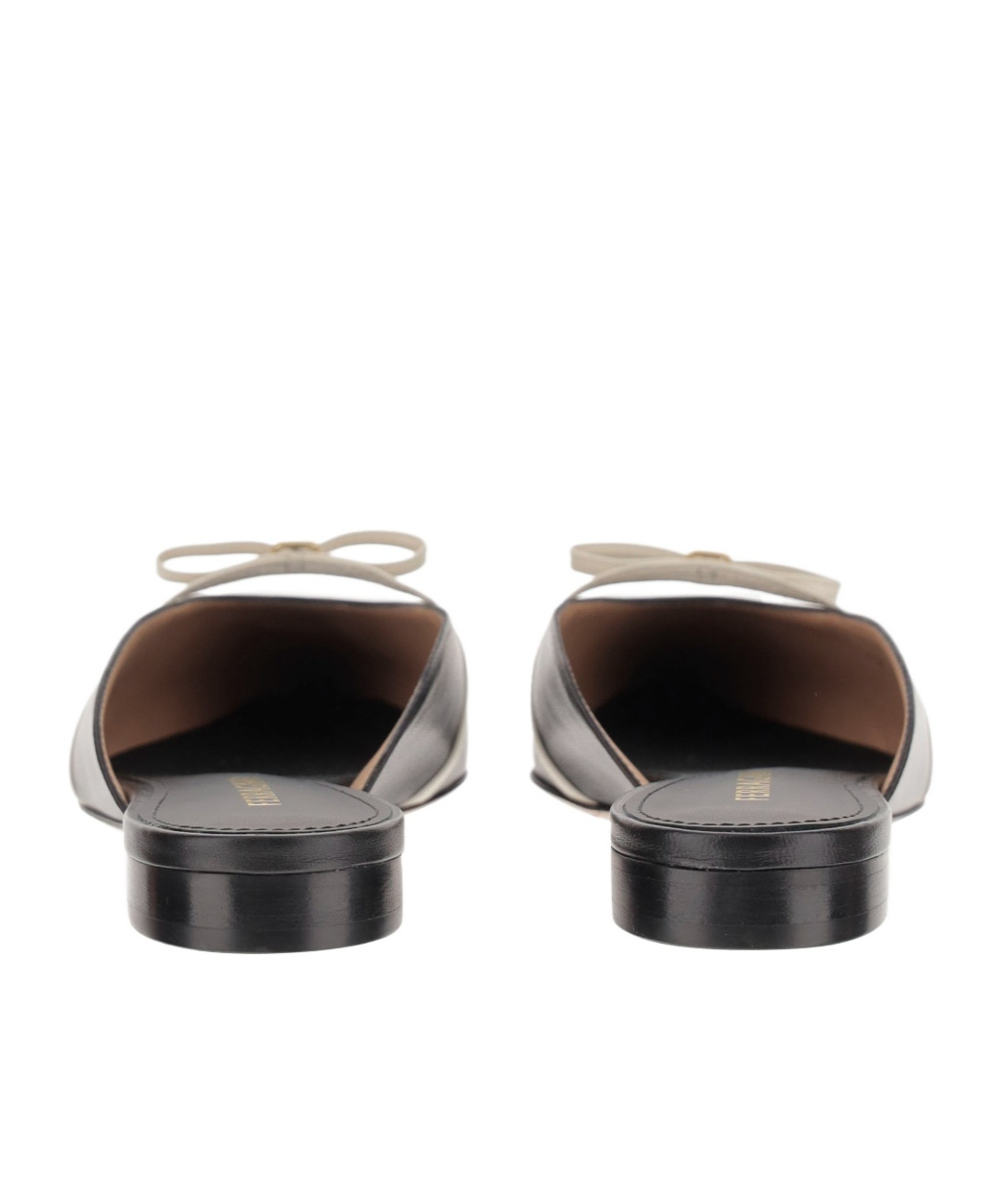 Ferragamo Pointed Muller Shoes In Black