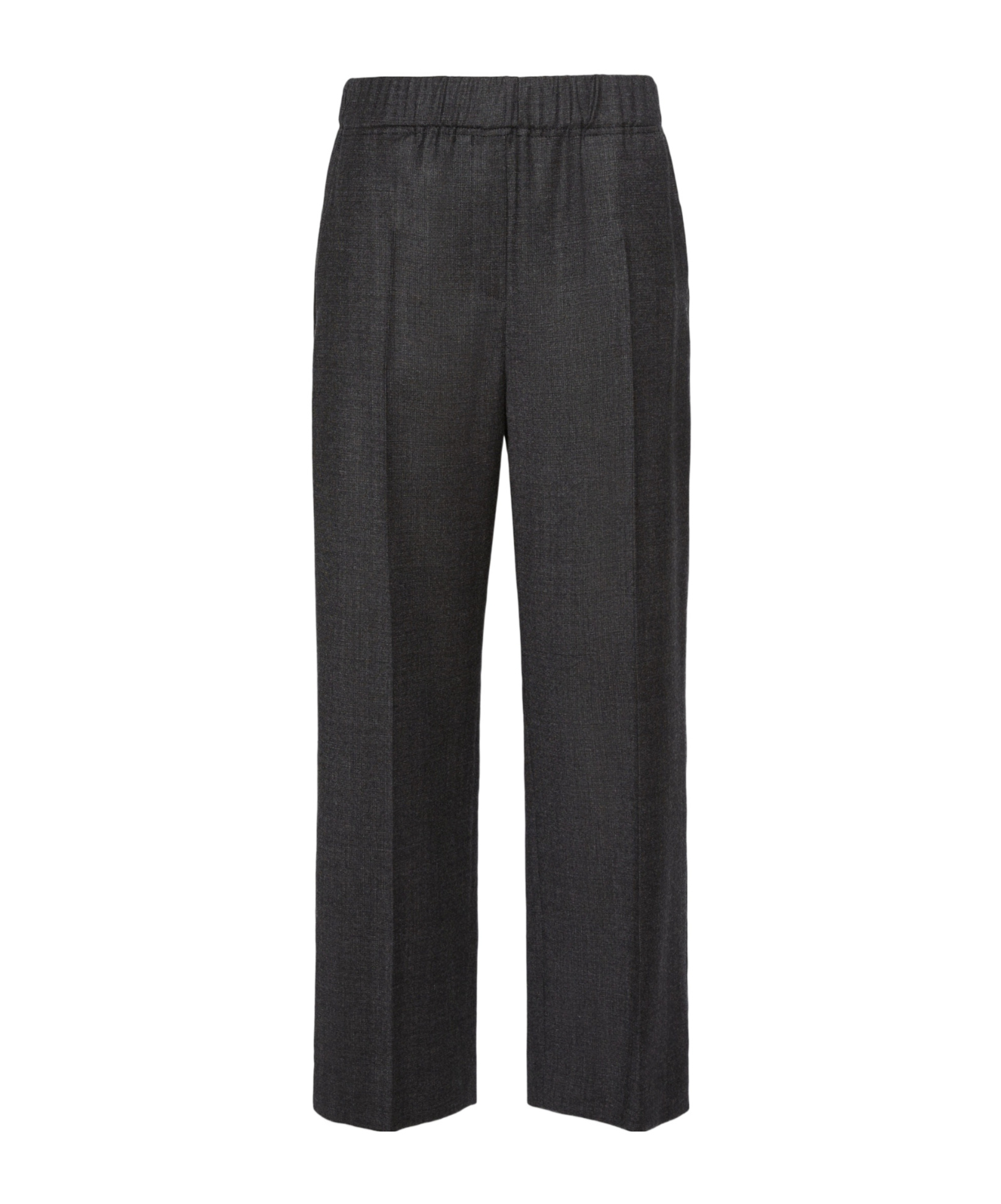 Weekend Max Mara Stretch Wool Flannel Trousers In Gray