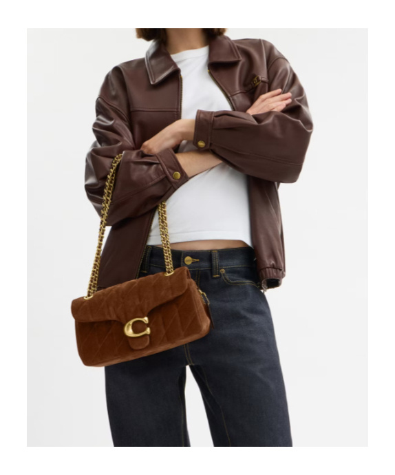 Coach Tabby 26 Quilted Shoulder Bag In Brown
