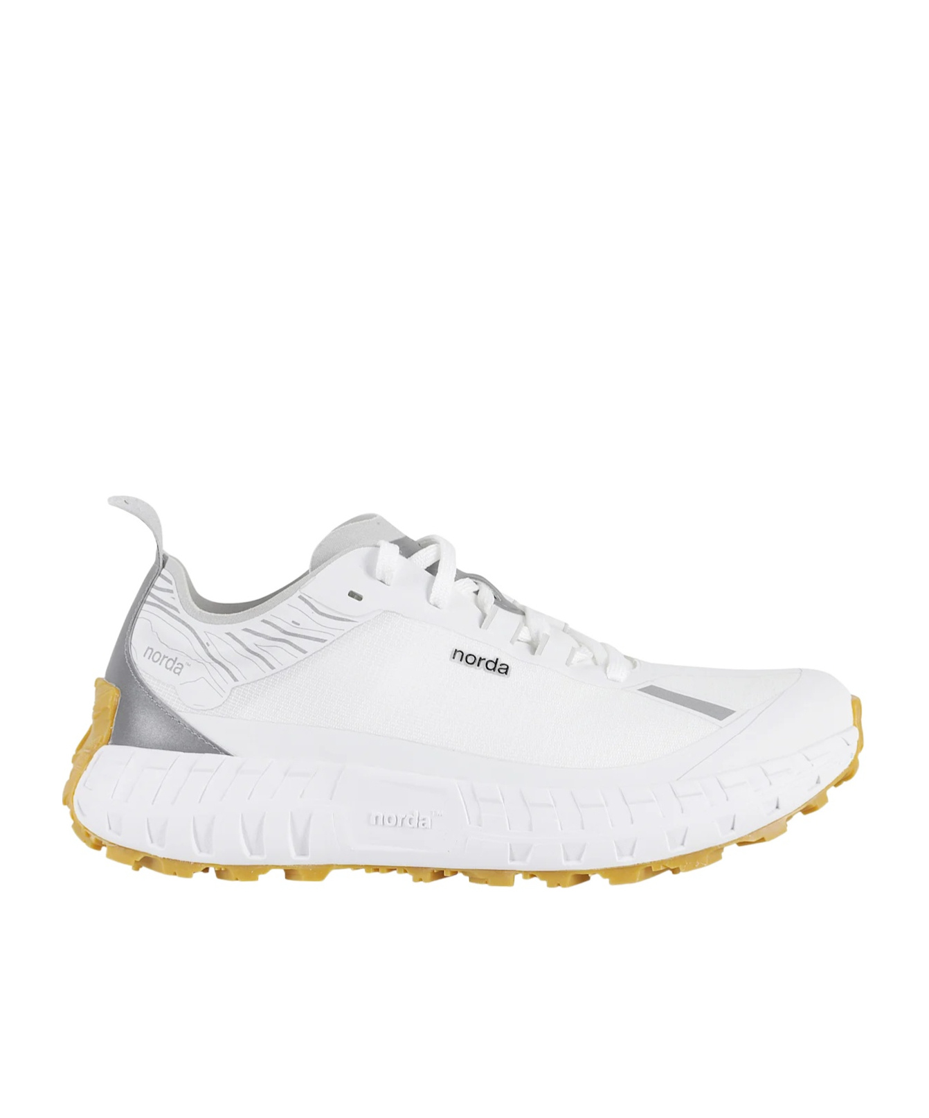 Norda Arnitel White Trail Running Sneaker In Animal Print