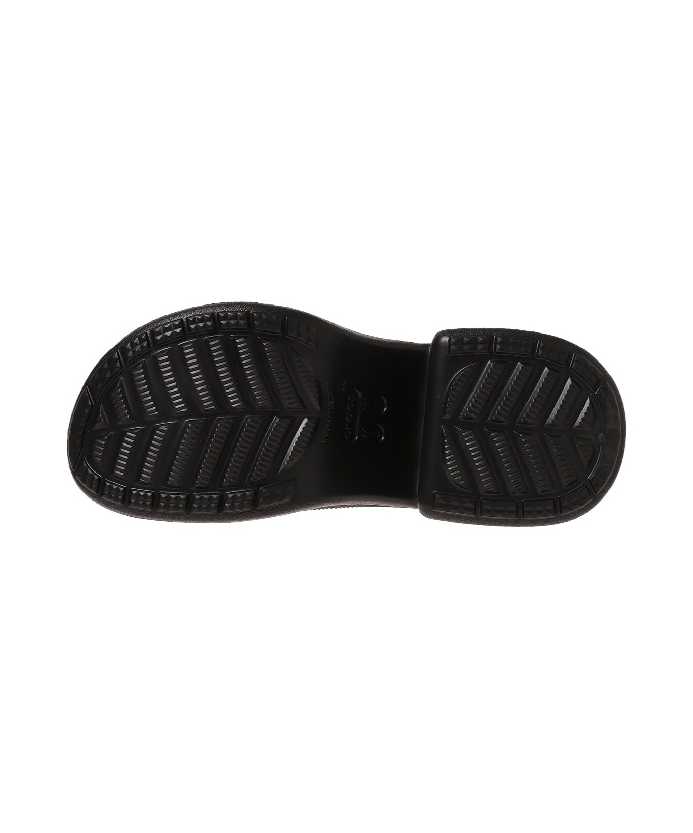 Shop Crocs Thick Sole Hole Shoes In Black