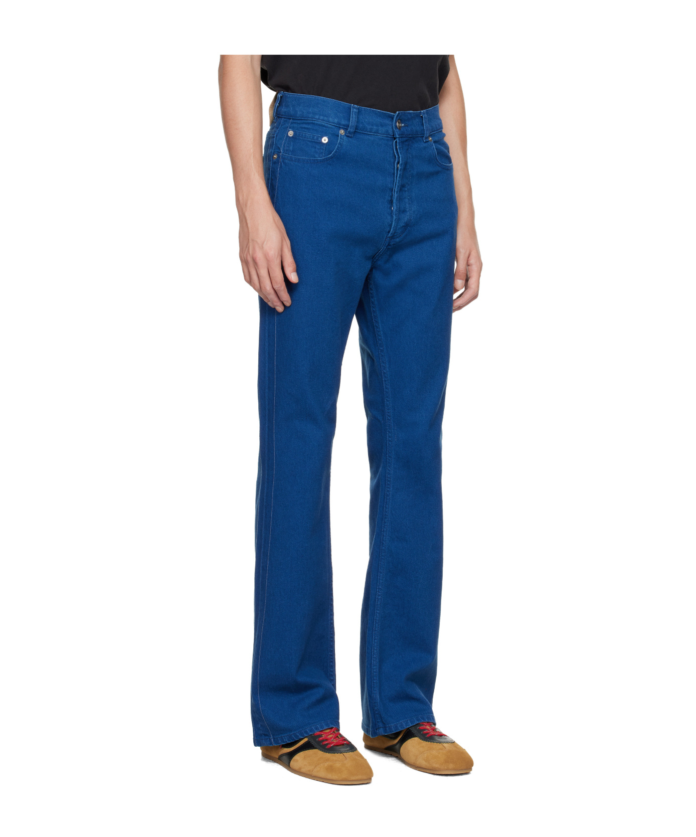Jw Anderson Bootcut Jeans In Blue