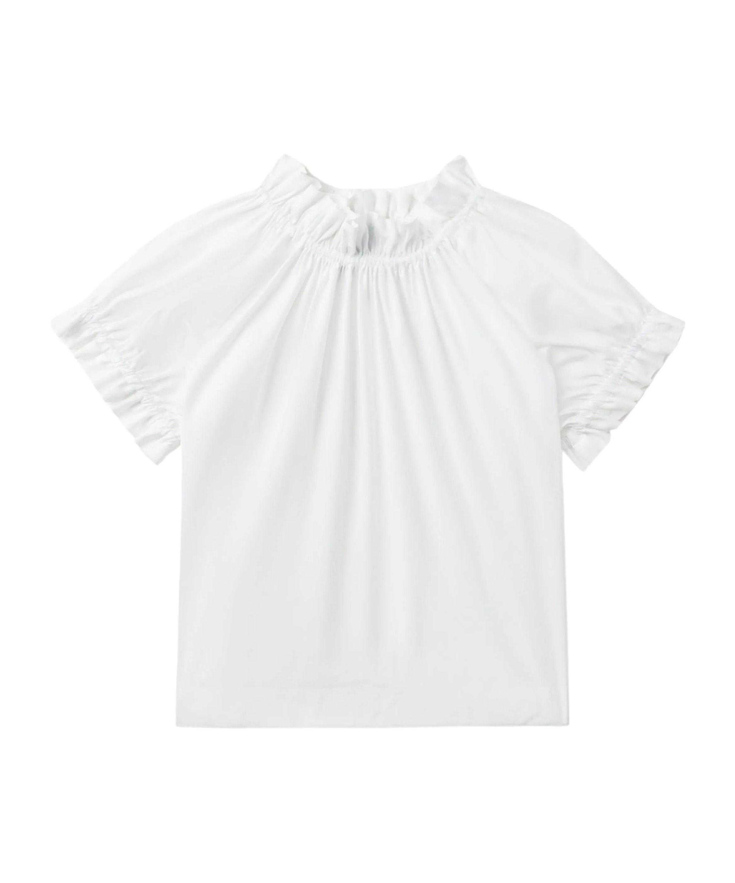 Simone Rocha Gathered Ruffle Top In White