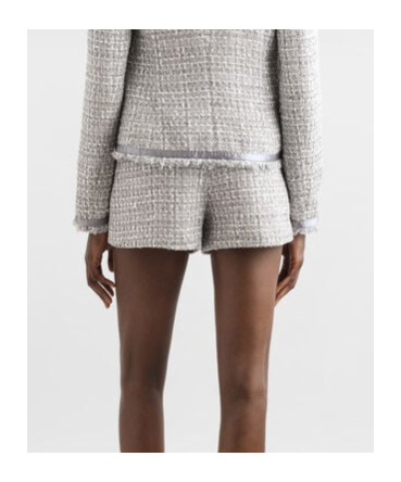 Dolce & Gabbana Tweed Shorts In White