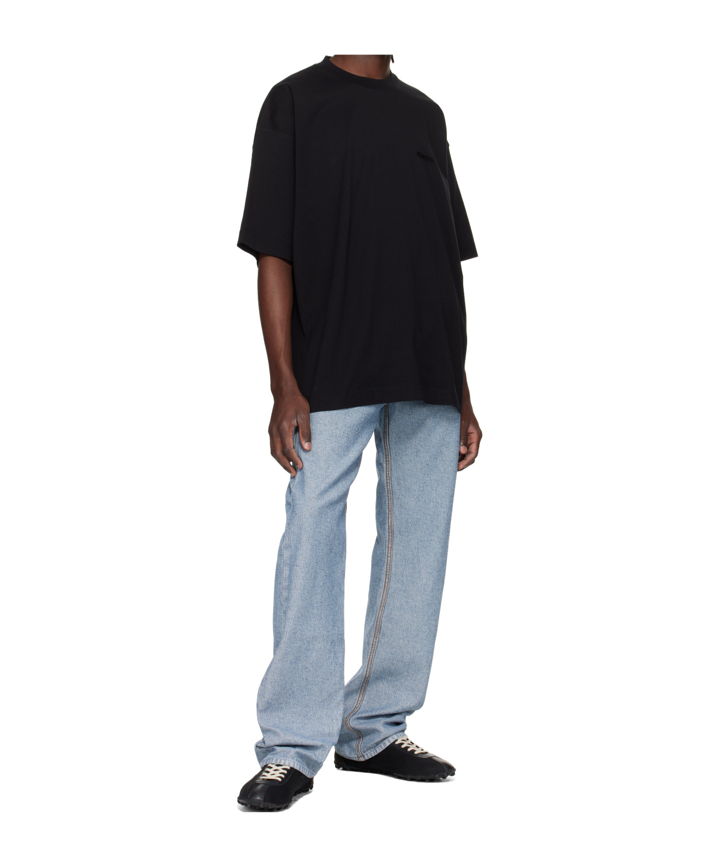 Vetements Round Neck T-shirt In Black