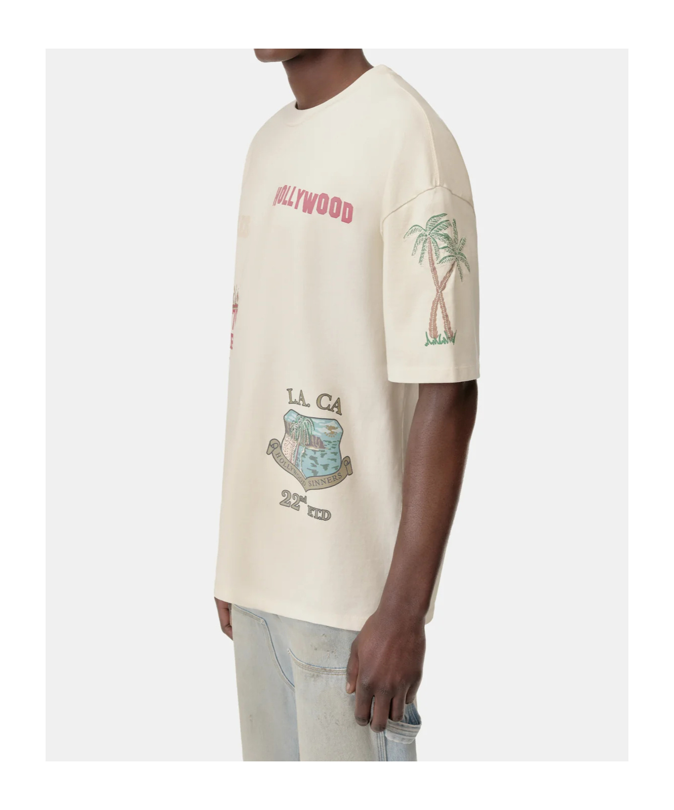 Amiri Sinners Oversized Tee In White
