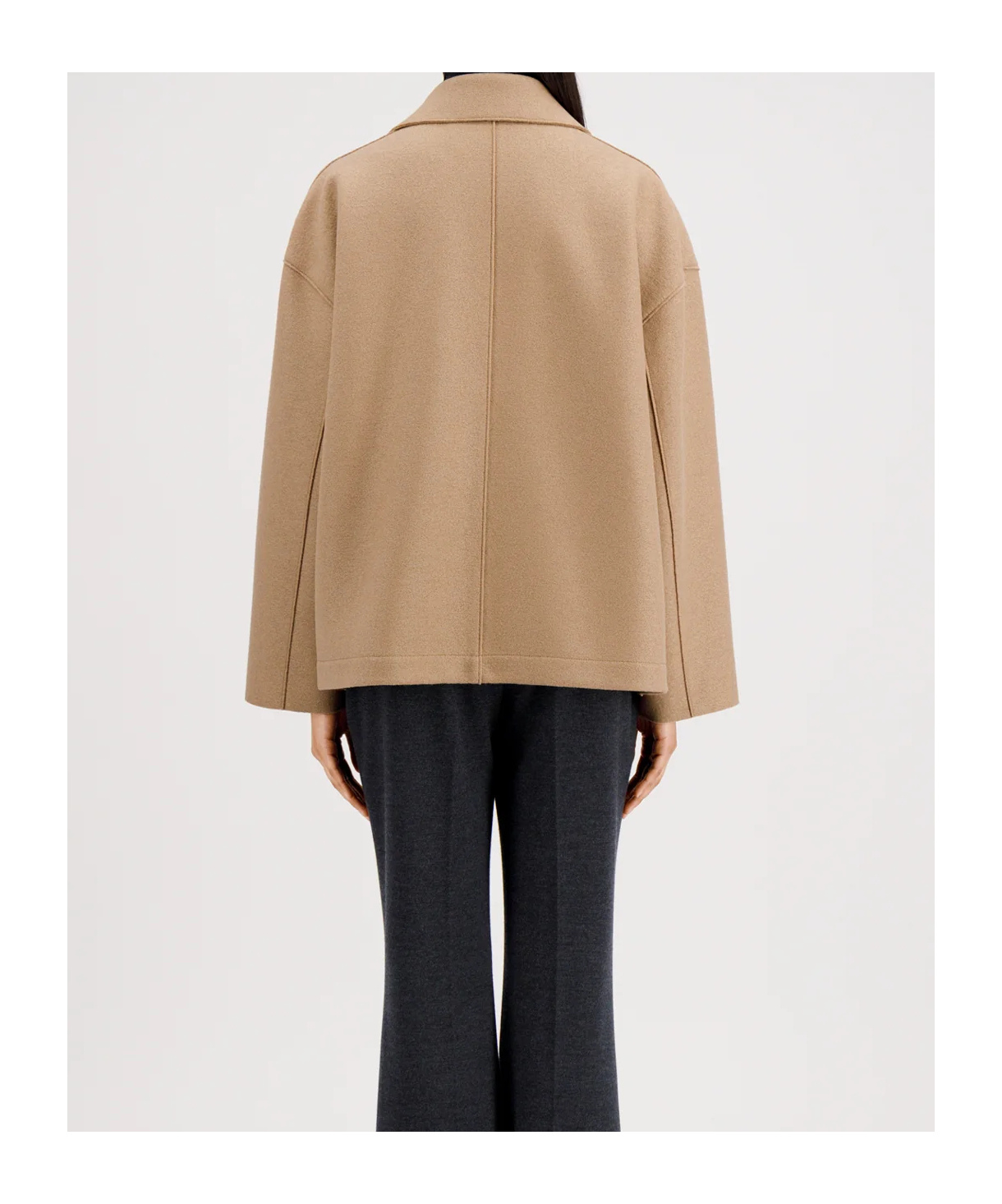 Harris Wharf London Oversized Boxy Jacket Pressed Wool In Brown