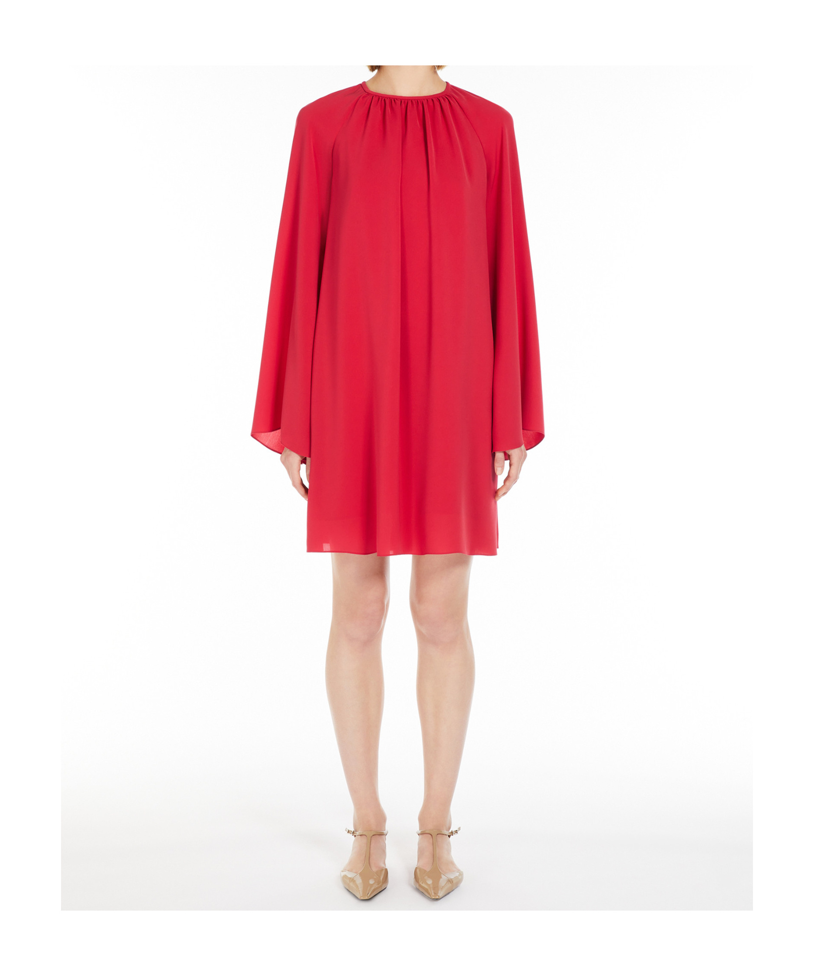 Max Mara Studio Madia Cady Tunic Top In Red