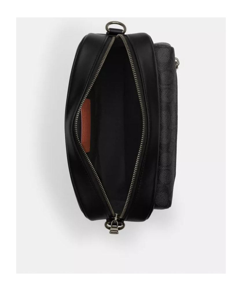 Coach Logo Cross-body Bag In Black